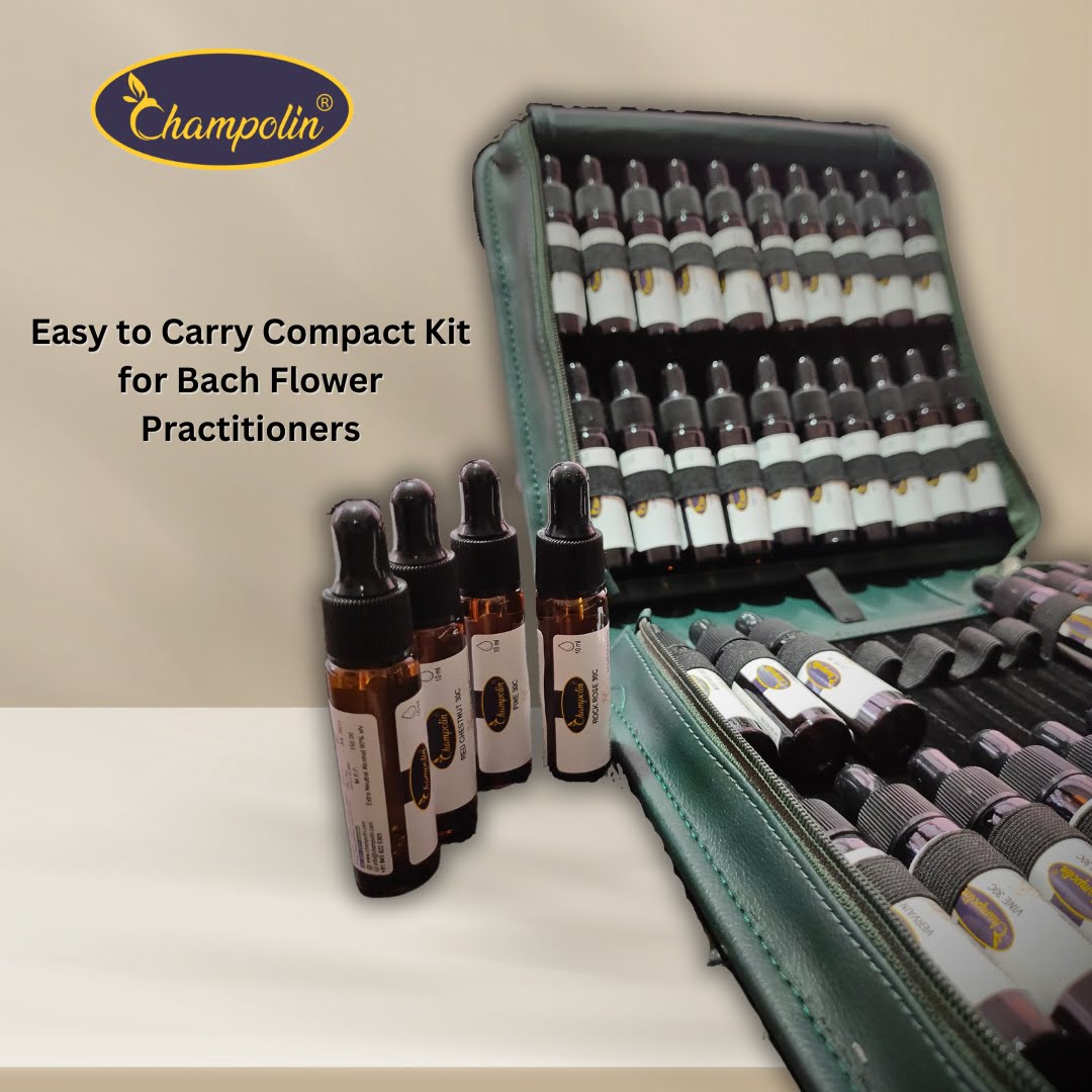 Easy to carry compact kit for bach flower practitioners